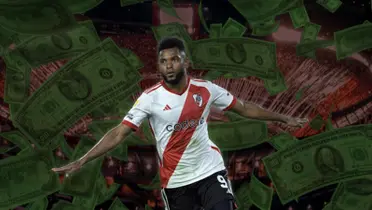 Llegó a valer 5 millones y el precio actual de Miguel Borja en River Plate