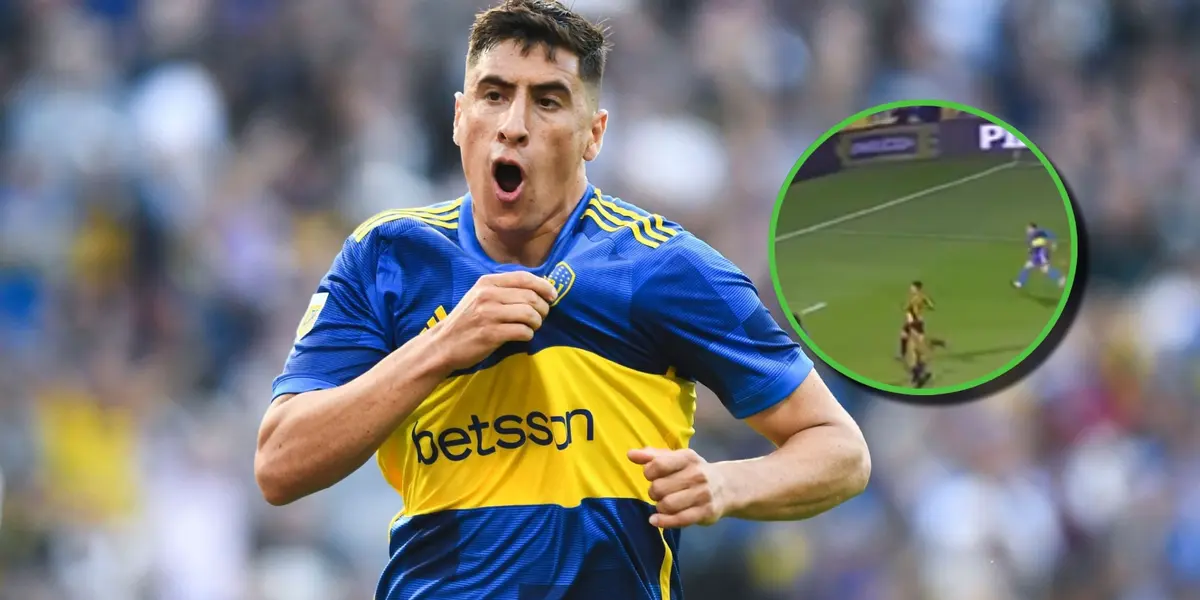 Miguel Merentiel grita un gol en Boca.