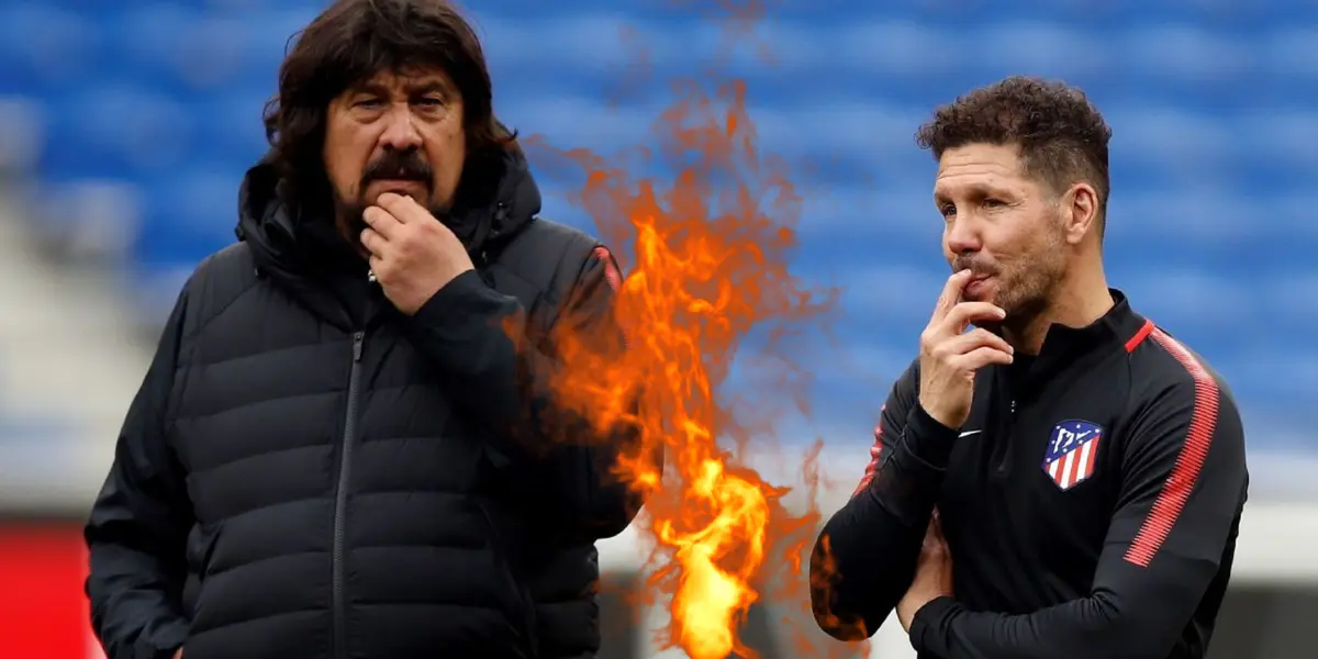 Mono Burgos explotó contra Simeone tras la derrota