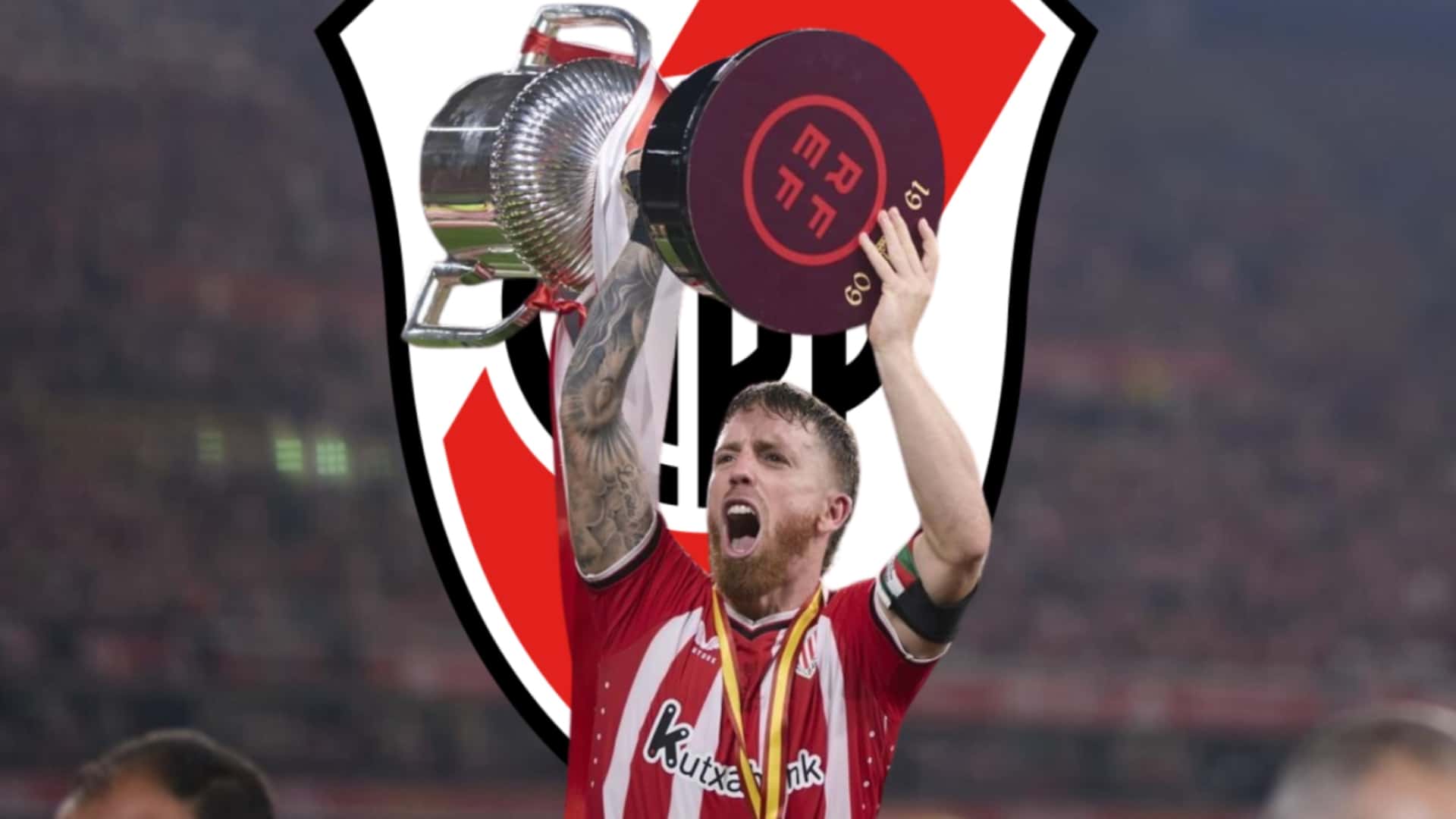 Muniain levanta la Copa del Rey con el Bilbao.