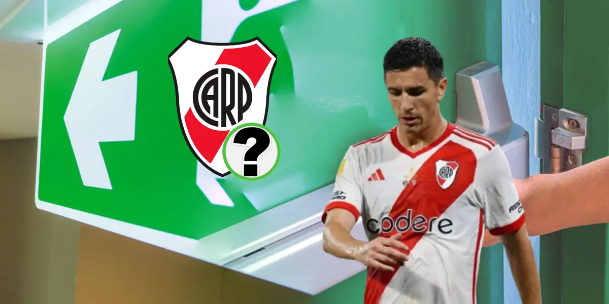 Nacho Fernández con la camiseta de River Plate.