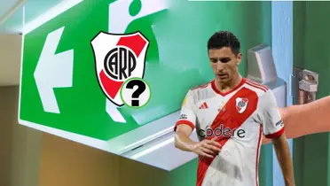 Nacho Fernández con la camiseta de River Plate.