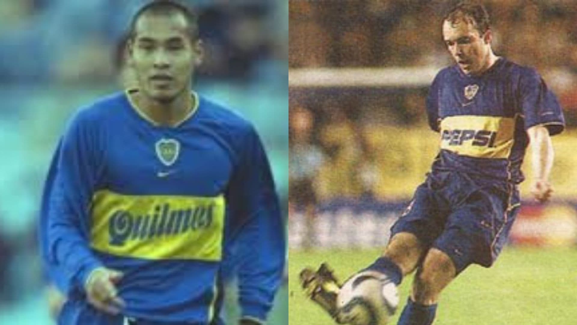 Naohiro Takahara y Abel Balbo.