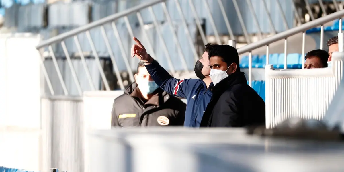 Nasser Al-Khelaïfi enloqueció en el final del partido y salió disparado al vestuario de los árbitros.
