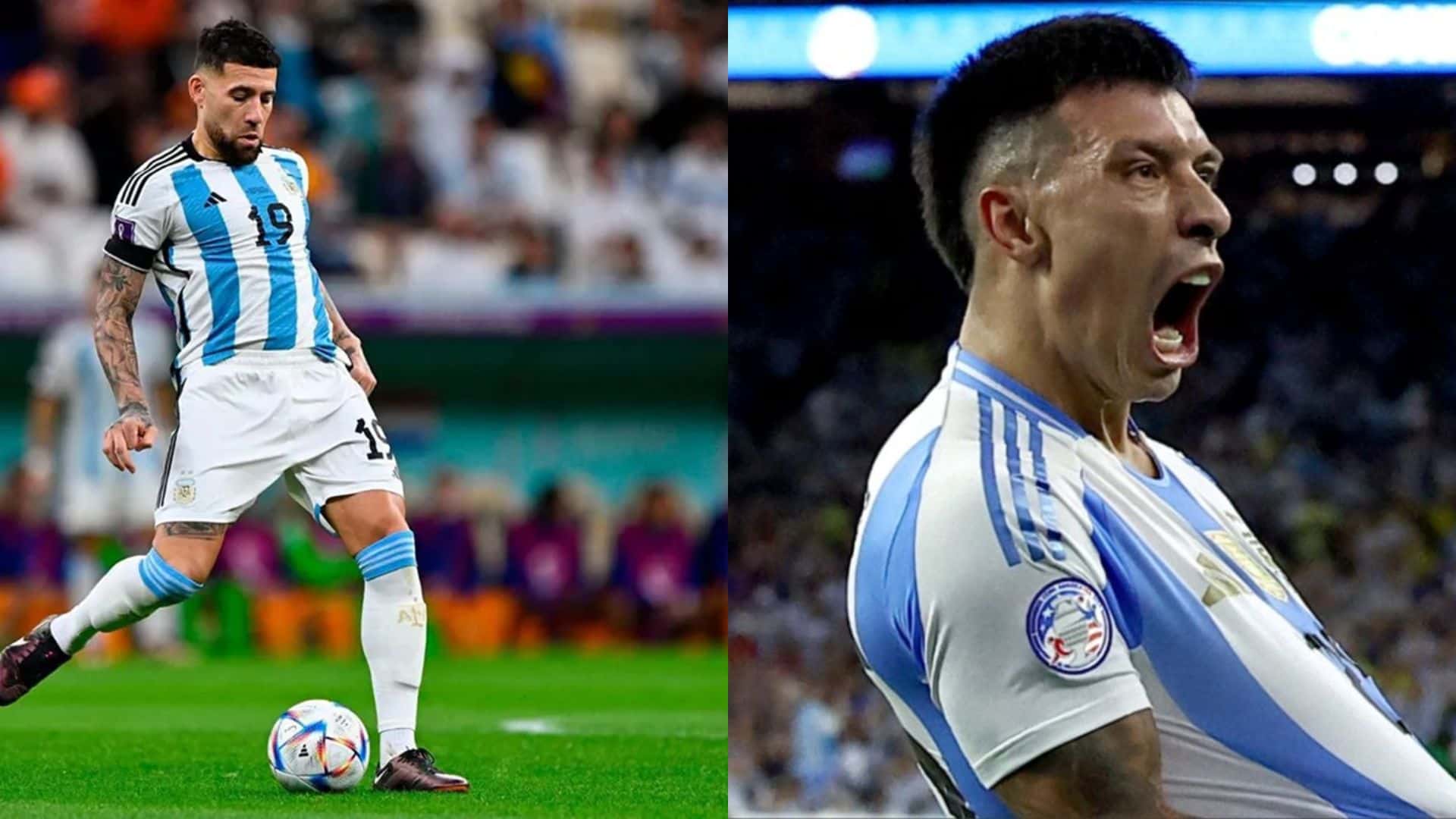 Nicolás Otamendi y Lisandro Martínez.