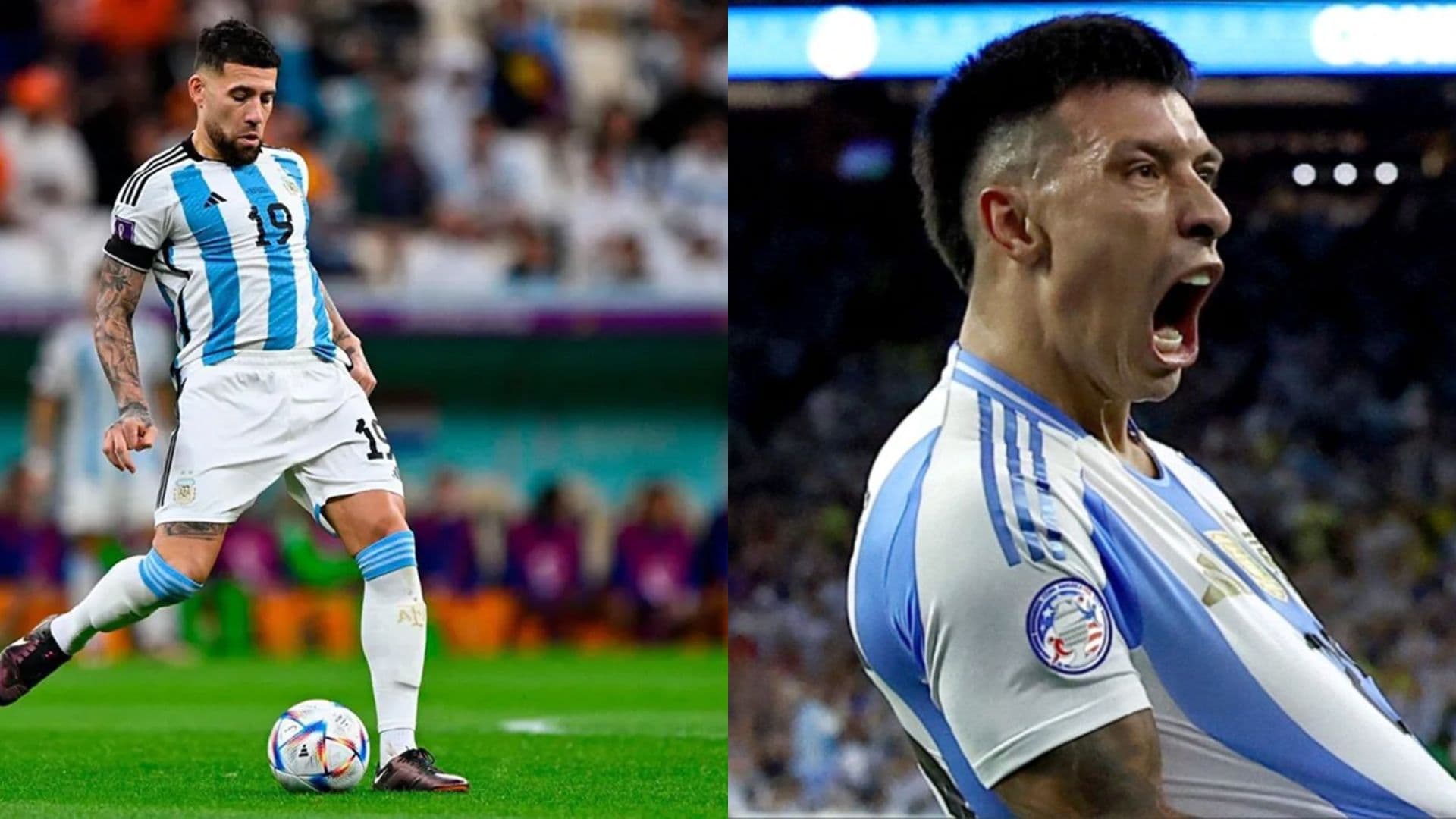 Nicolás Otamendi y Lisandro Martínez.