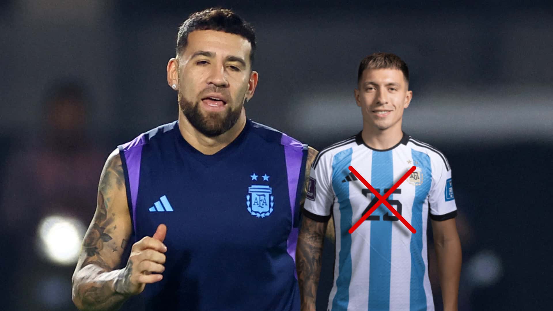 Nicolás Otamendi y Lisandro Martínez en la Selección Argentina