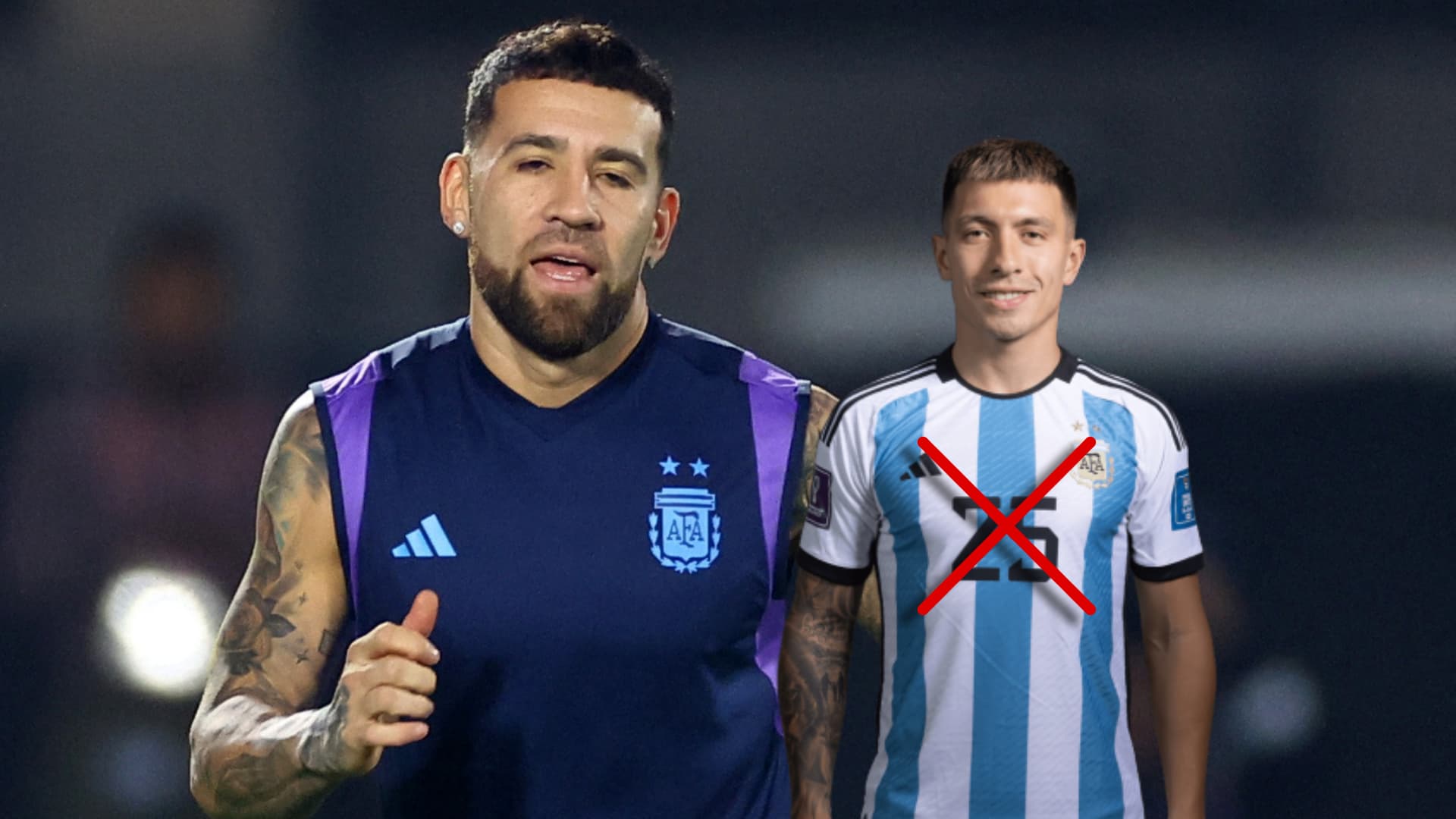 Nicolás Otamendi y Lisandro Martínez en la Selección Argentina