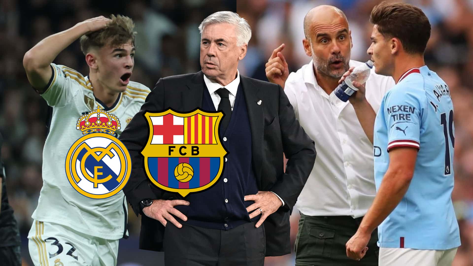 Nicolás Paz se agarra la cabeza con la camiseta del Real Madrid