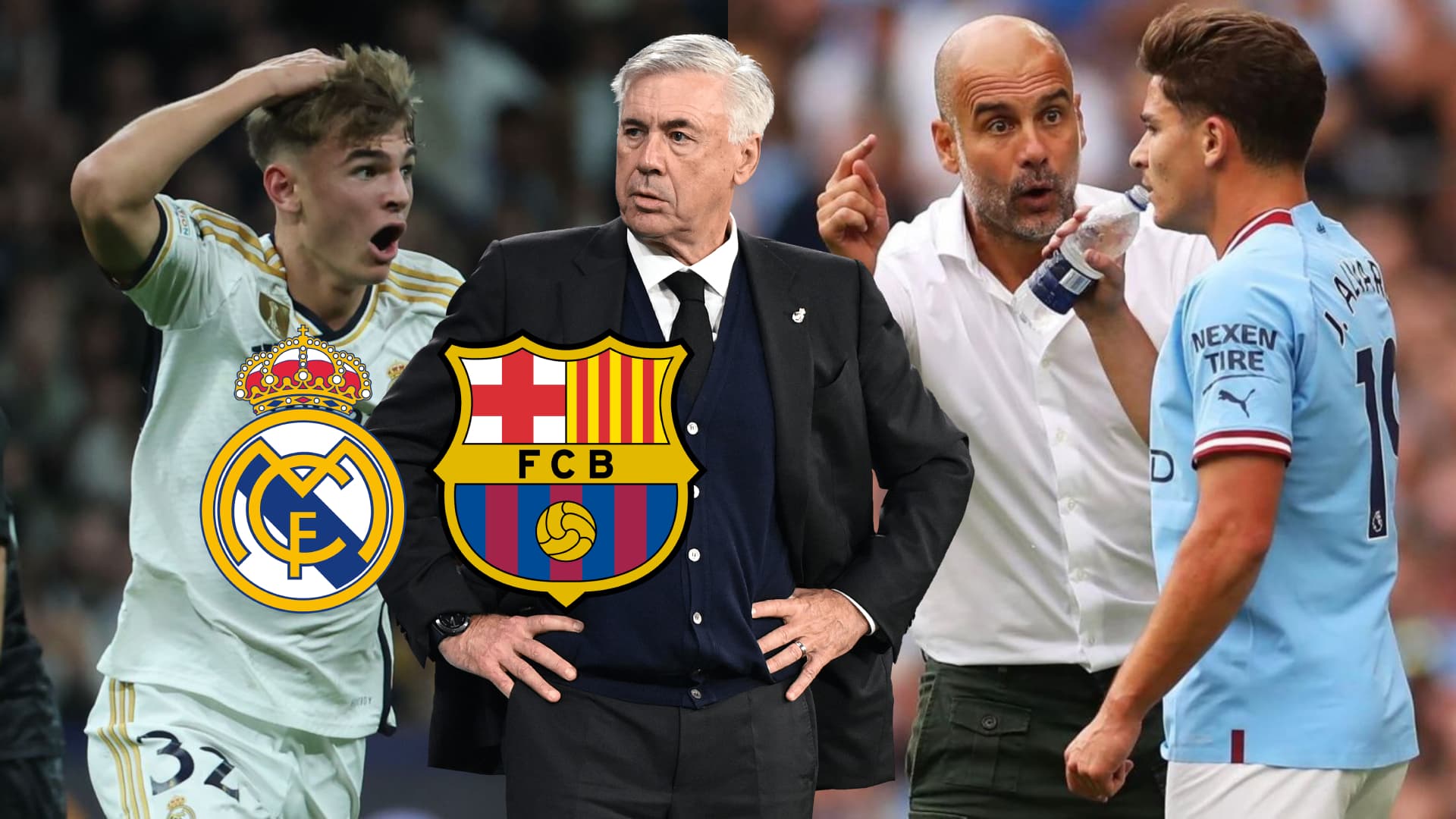Nicolás Paz se agarra la cabeza con la camiseta del Real Madrid