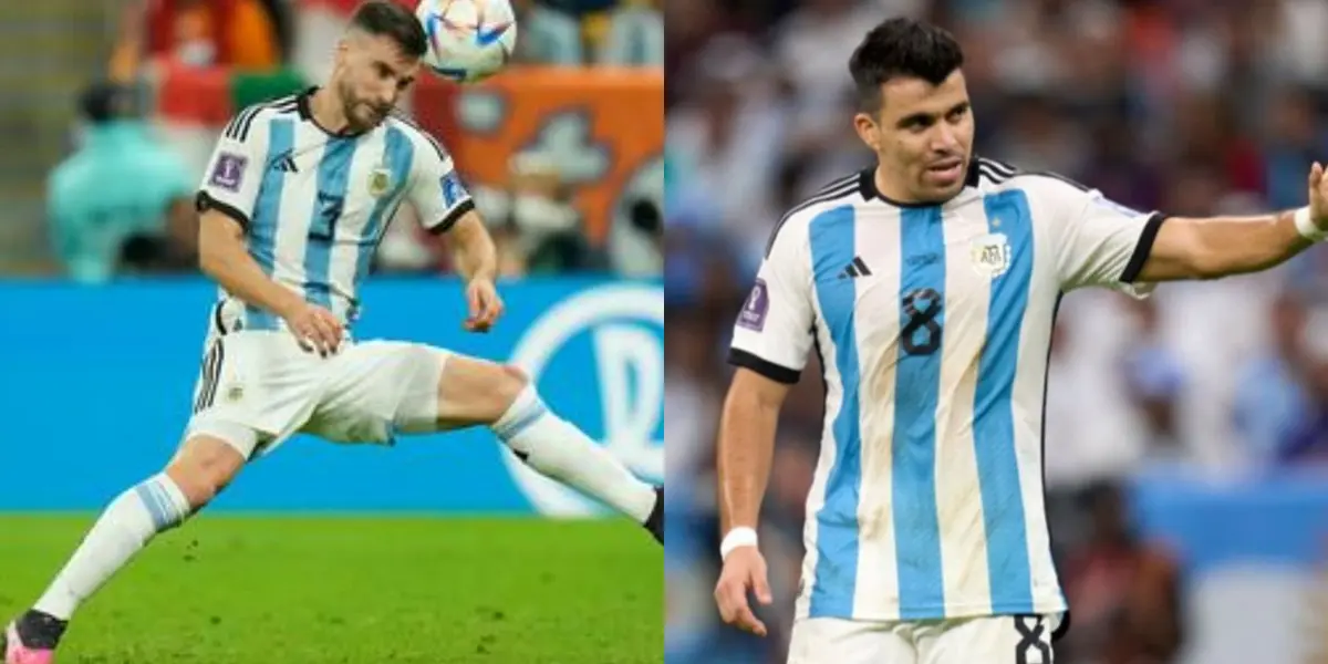 Nicolás Tagliafico y Marcos Acuña.