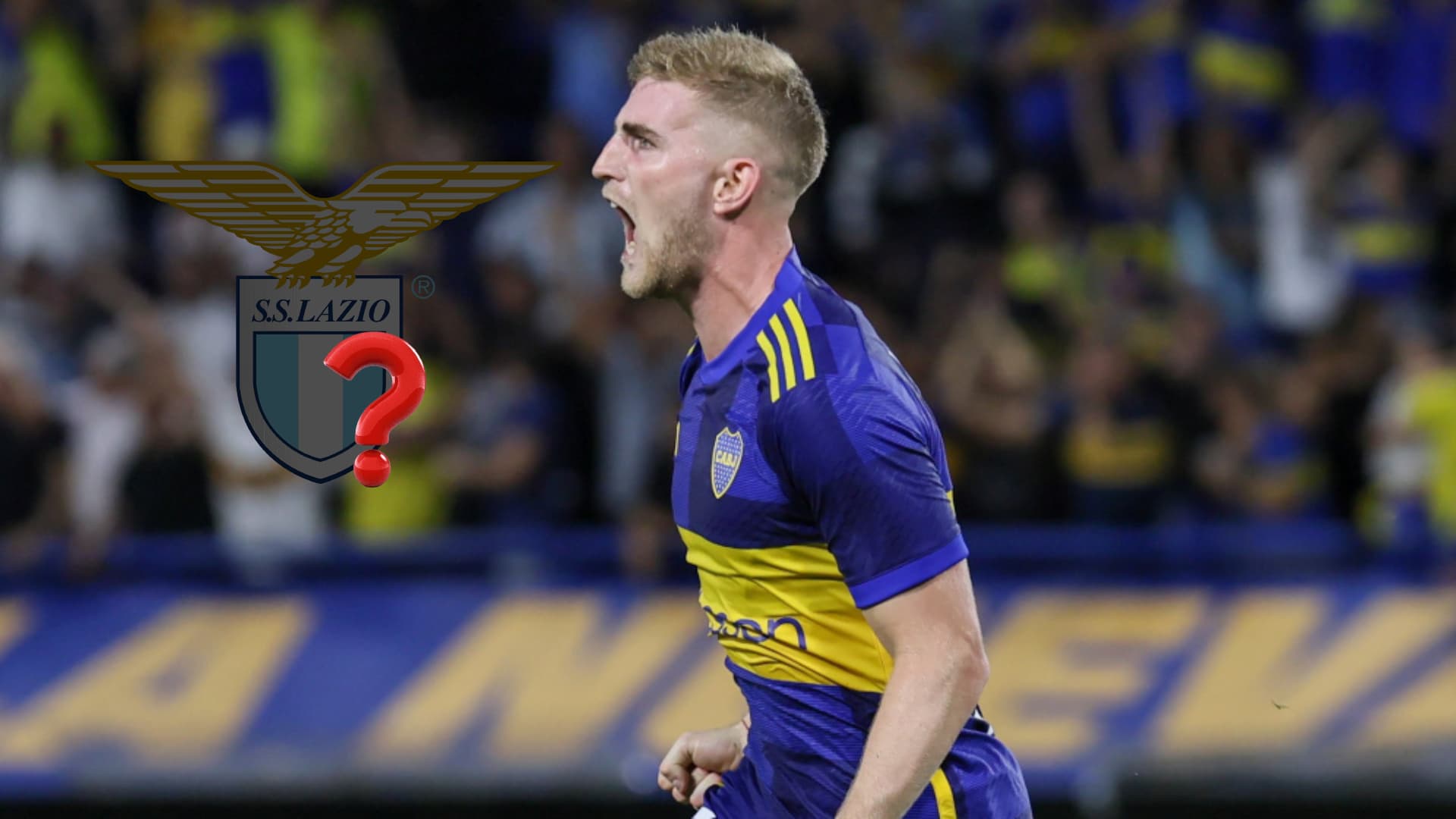 Nicolás Valentini grita un gol en Boca.