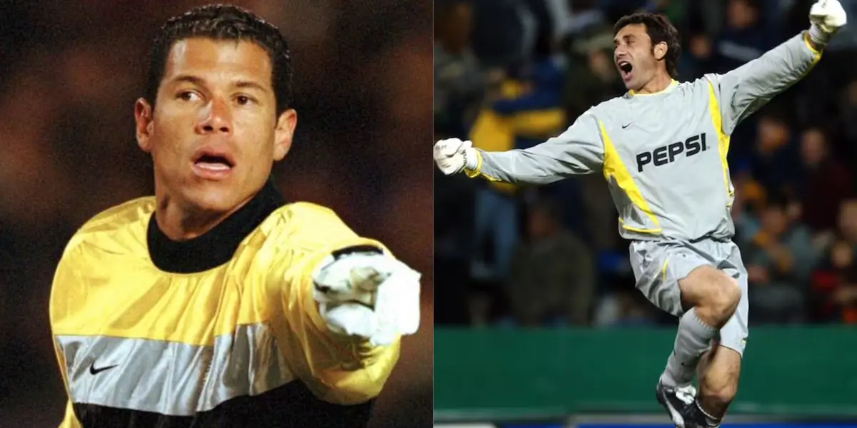 Óscar Córdoba y Roberto Abbondanzieri.