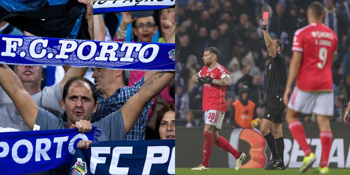 Otamendi fue expulsado en el clásico de Portugal