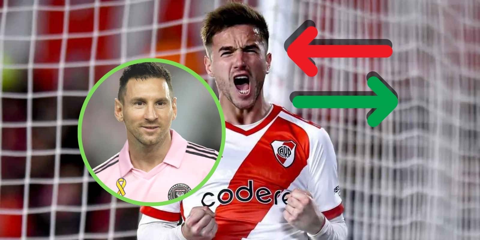 Palavecino y Messi.
