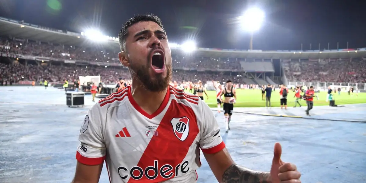 Paulo Díaz grita un gol en River.