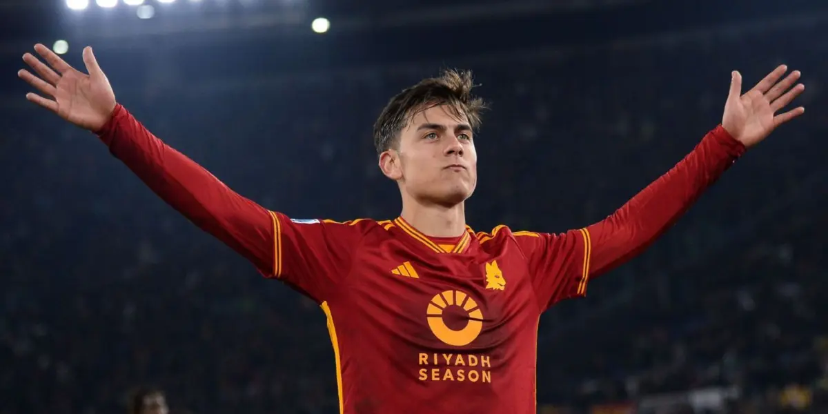 Paulo Dybala en la victoria de a Roma