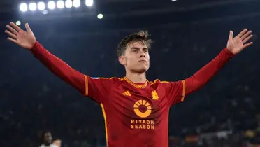Paulo Dybala en la victoria de a Roma