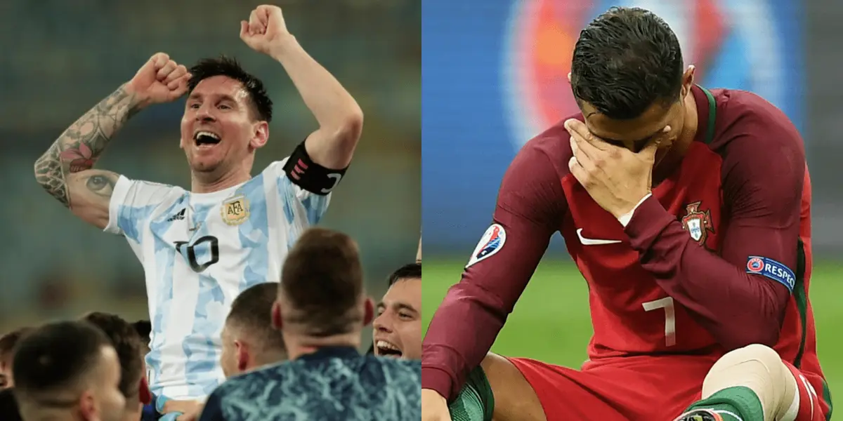 Pese a celebrar un título con el portugués, no ocultó su admiración por el capitán de la selección argentina