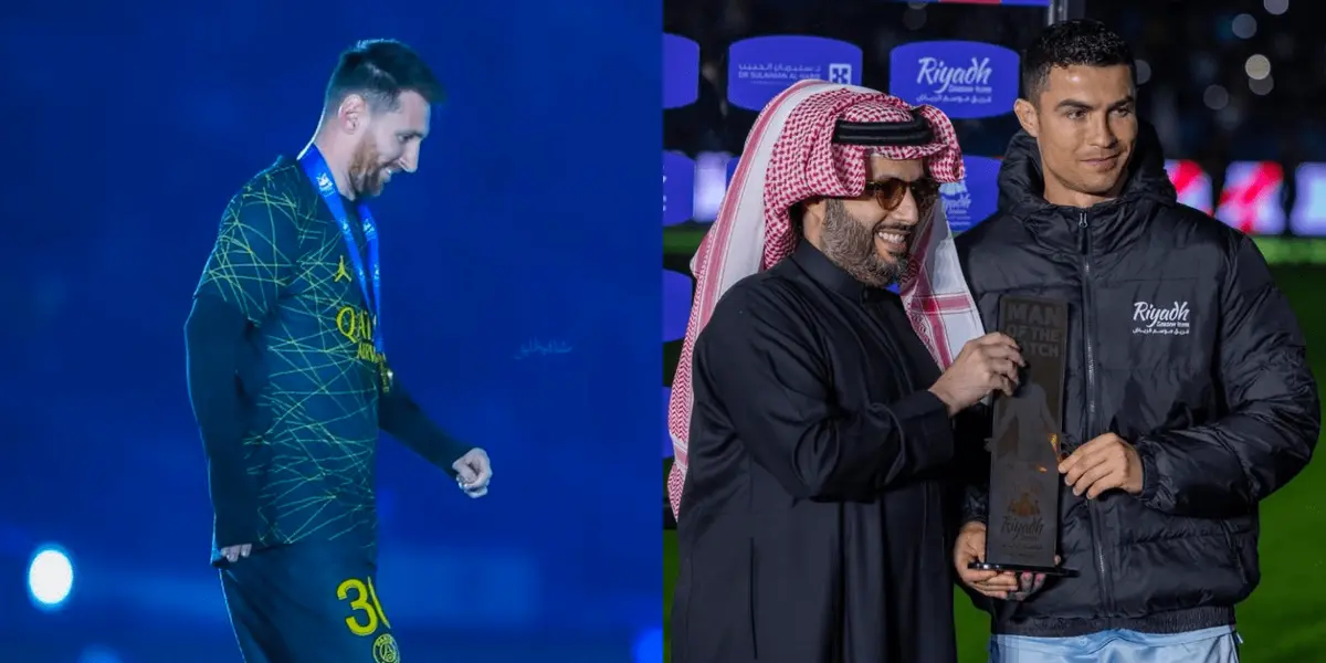 Pese a que el portugués es la principal atracción del fútbol árabe, el campeón del mundo fue destacado en la premiación del PSG