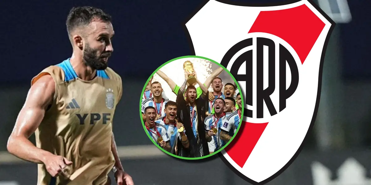 Pezzella entrenando con la Selección Argentina.