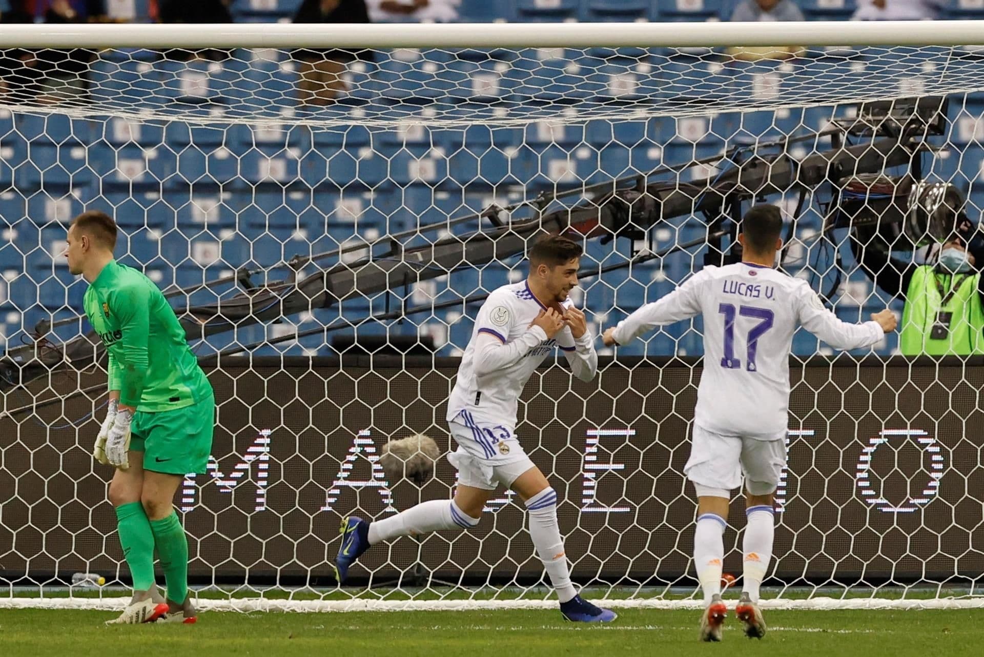 Por las semifinales de la Supercopa de España, el Merengue se impuso 3 a 2 y jugará la final con el ganador de Athletic de Bilbao ante Atlético de Madrid.