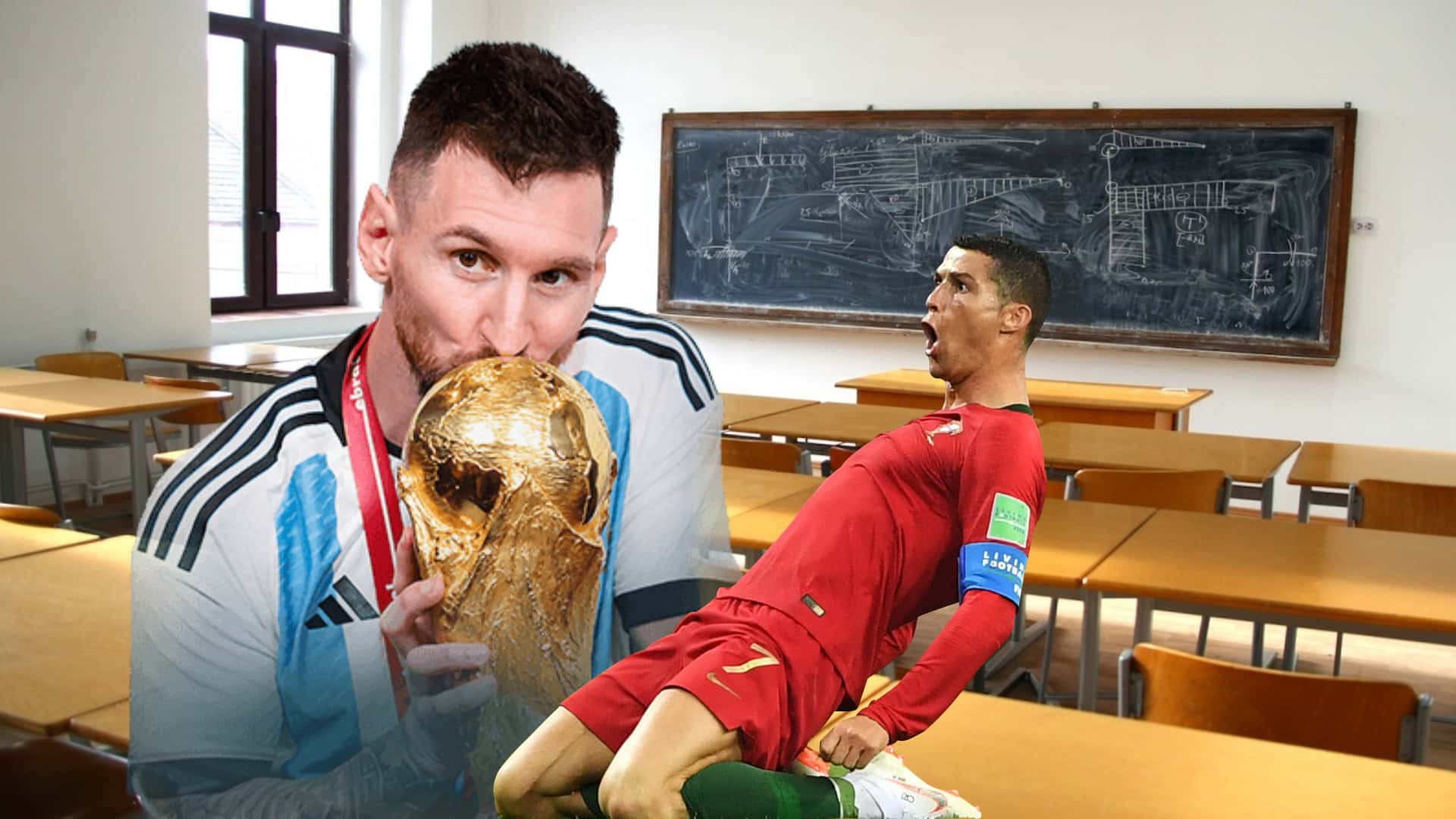 Puso de rodillas a CR7 y propuso que Messi sea un materia del colegio