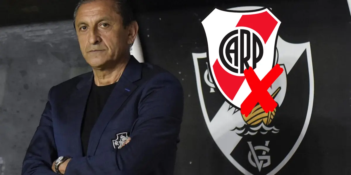 Ramón Díaz de traje dirigiendo a Vasco da Gama.