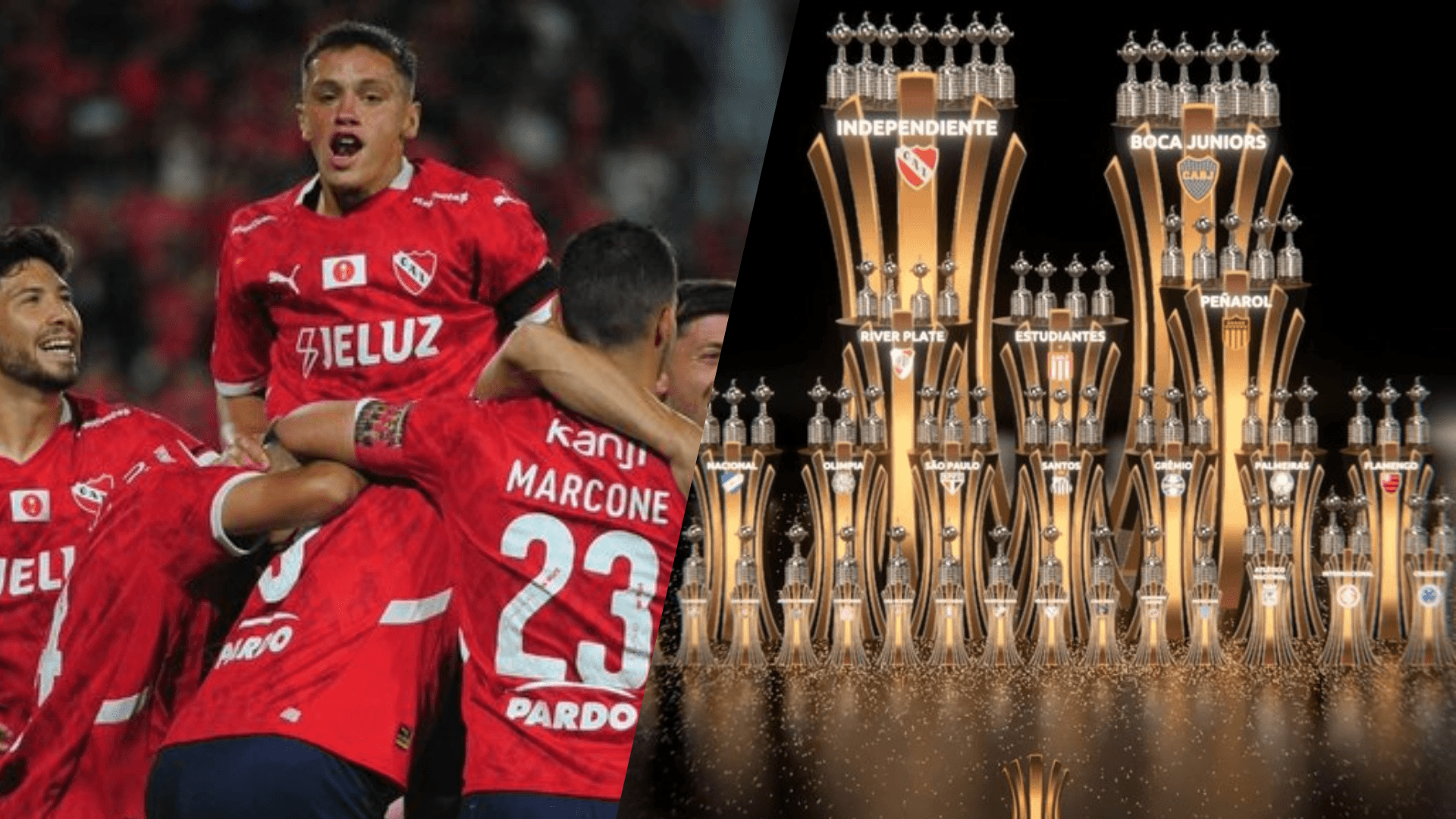 Ranking de los equipos argentinos con más títulos / X