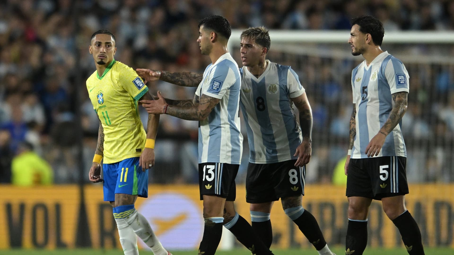 Raphina y jugadores de Argentina