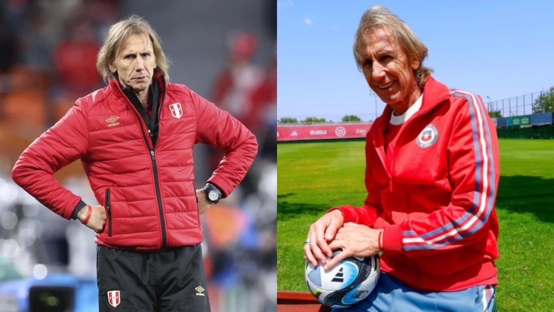 Ricardo Gareca con Perú y Chile