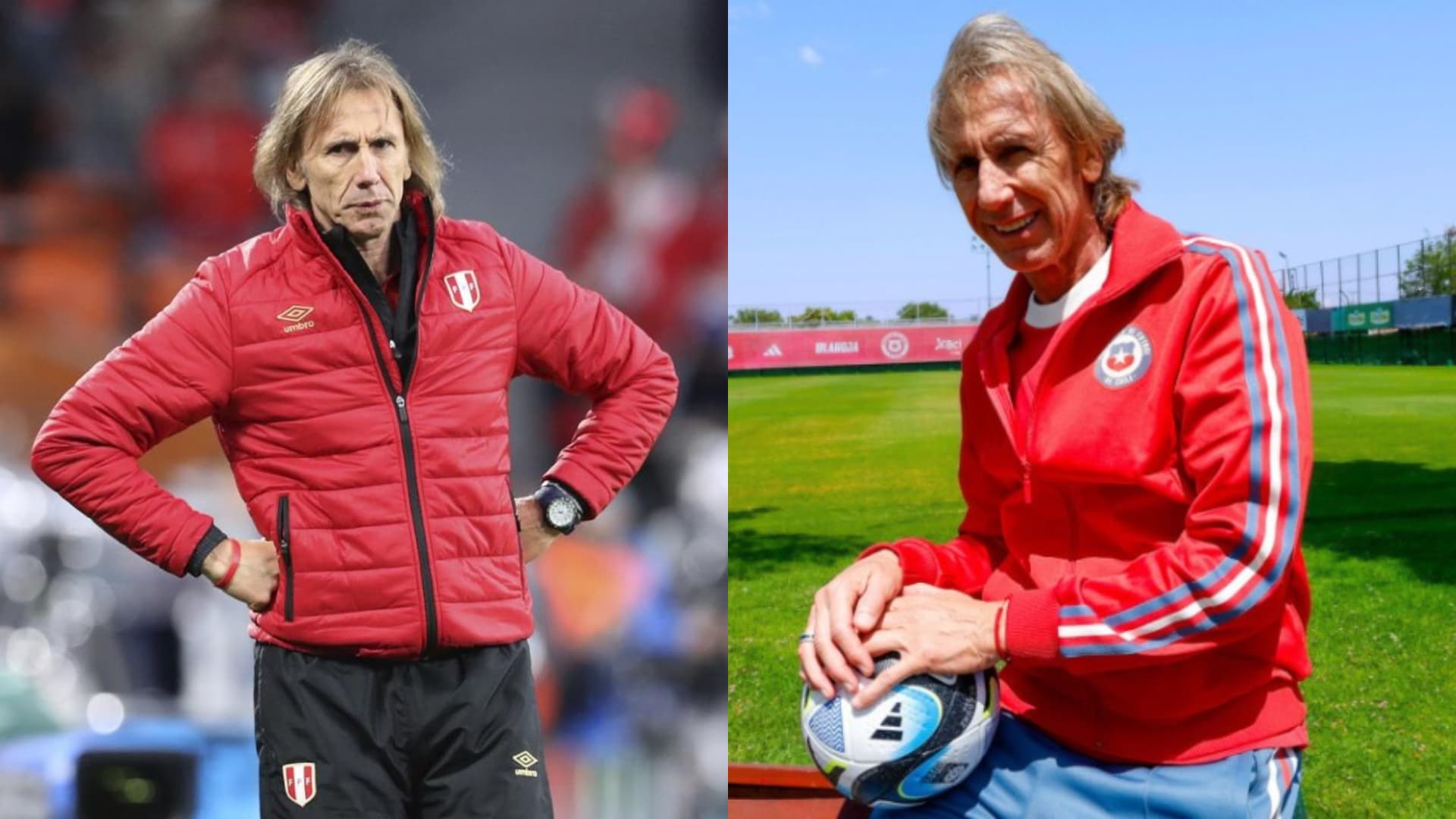 Ricardo Gareca con Perú y Chile