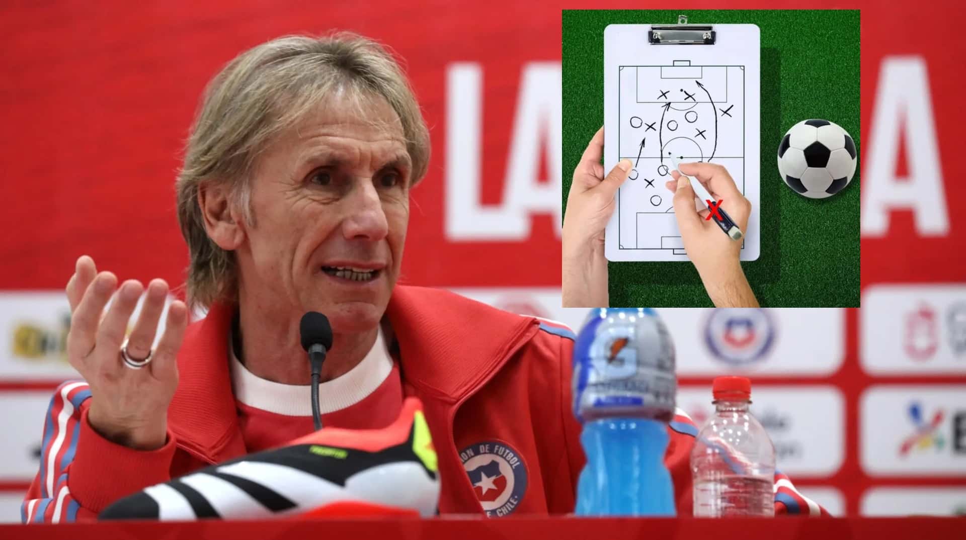 Ricardo Gareca en conferencia de prensa.