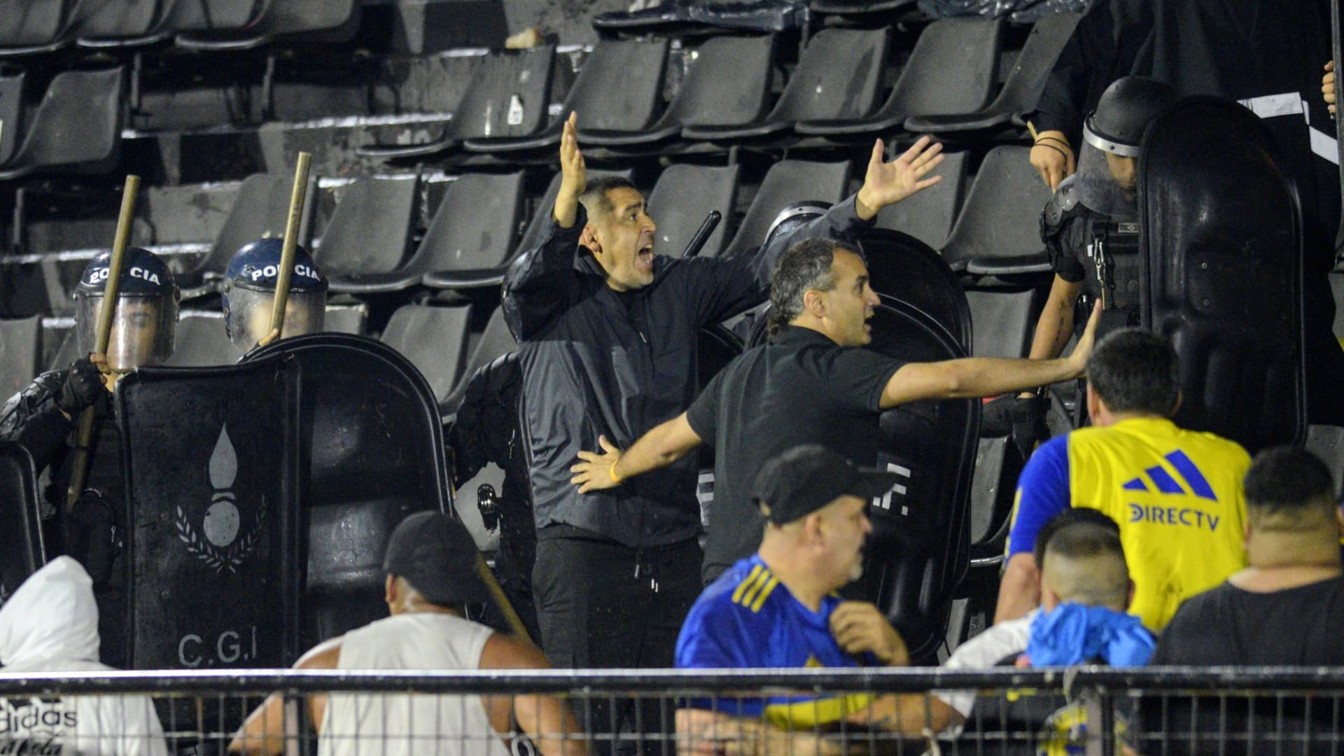 Riquelme habló luego del caos en Rosario (Foto Baires).