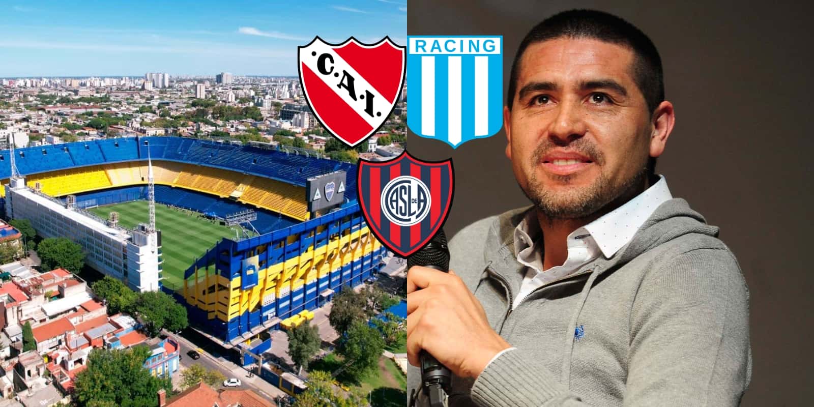 Riquelme y clásicos con la Bombonera.