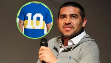 Riquelme y la camiseta 10 de Boca.