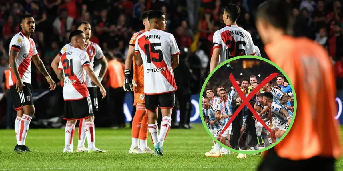 River decepcionado y los campeones del mundo.