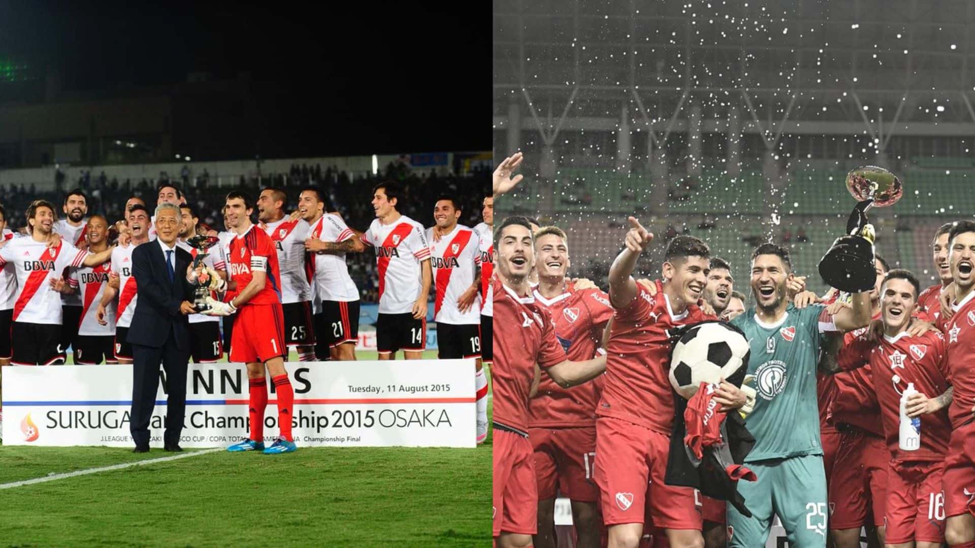 River e Independiente, campeones de la Suruga Bank.