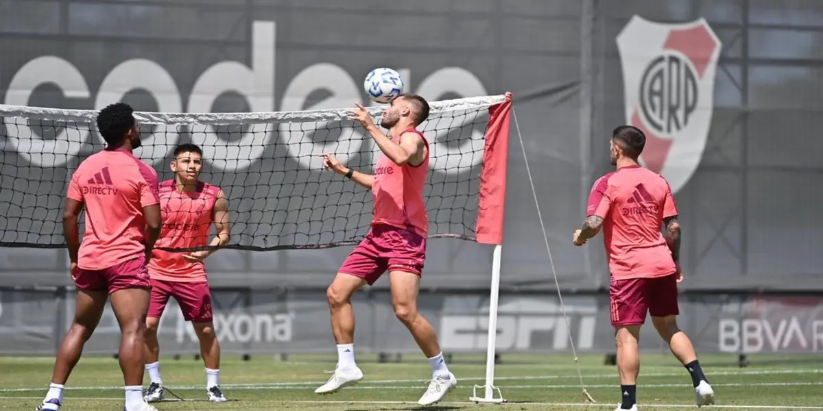 River entrenando en la pretemporada
