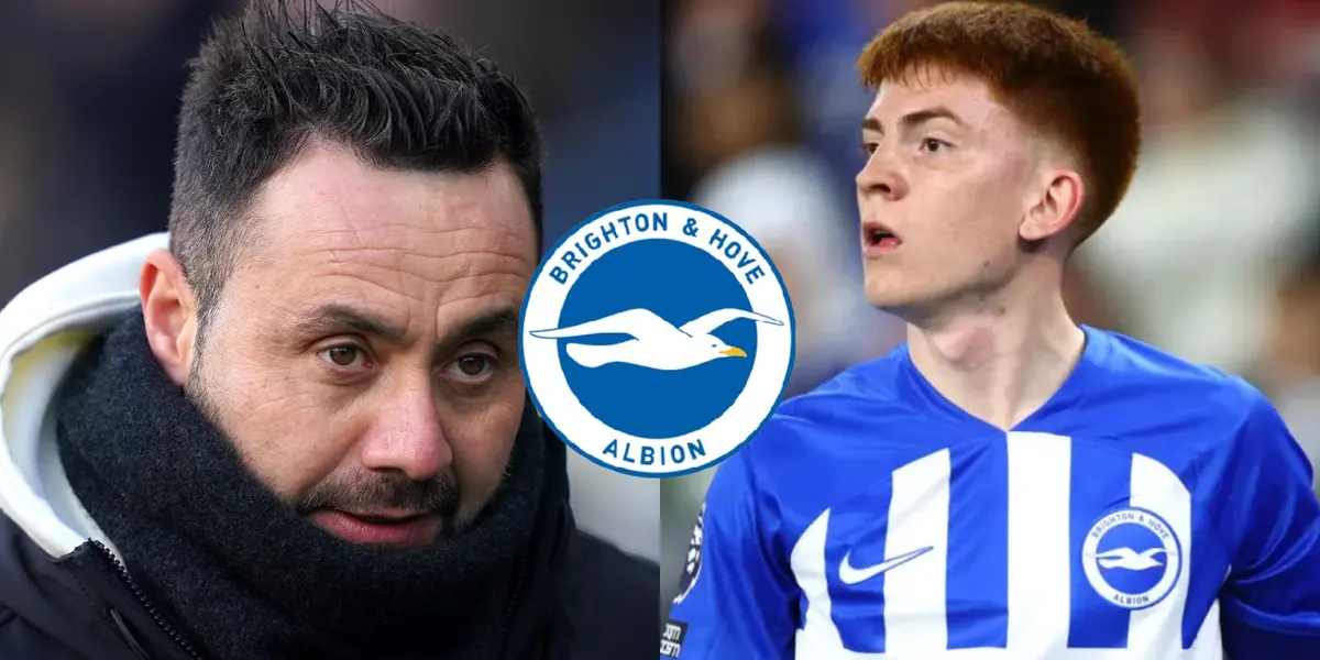 Roberto De Zerbi y Valentín Barco, en acción con Brighton.