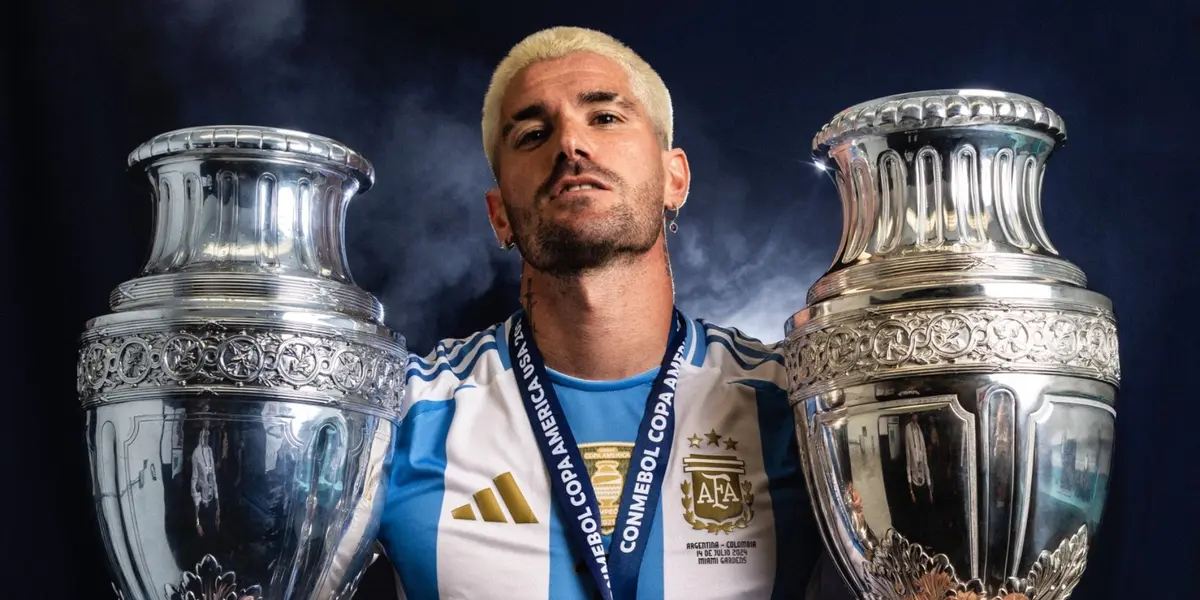 Rodrigo De Paul con las dos Copa América