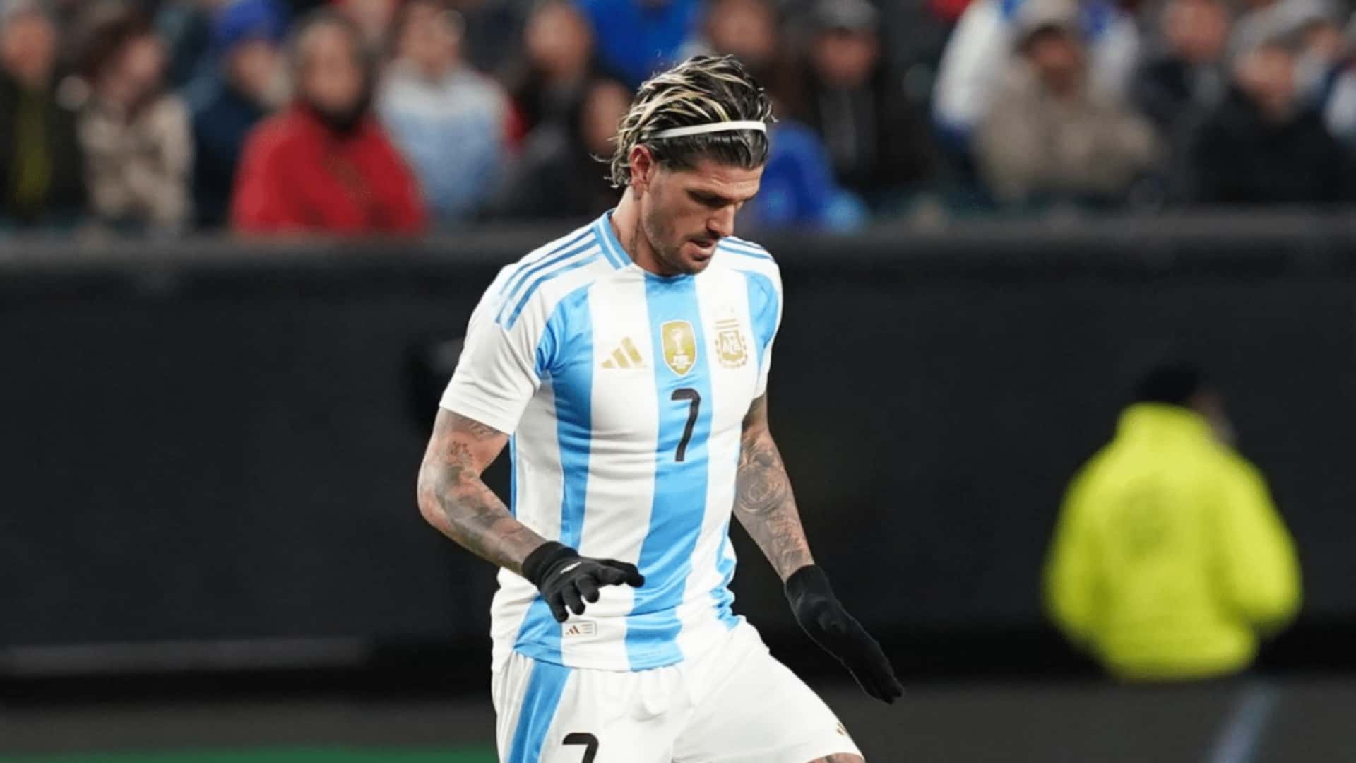 Rodrigo De Paul en el último amistoso ante Ecuador.