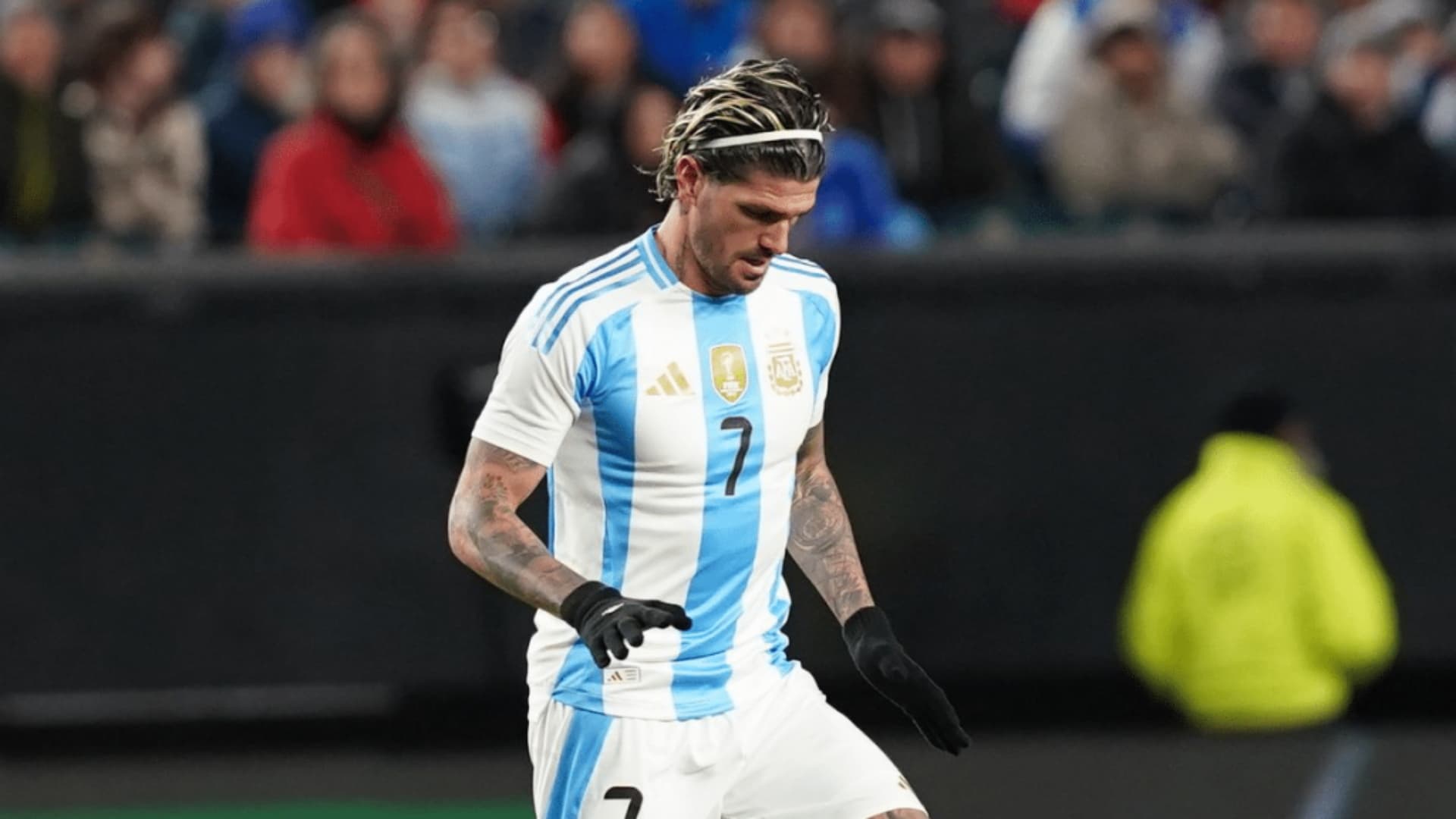 Rodrigo De Paul en el último amistoso ante Ecuador.