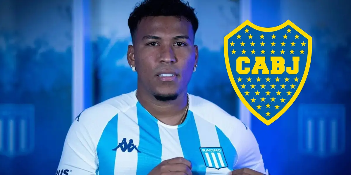 Roger Martínez en su presentación con Racing.