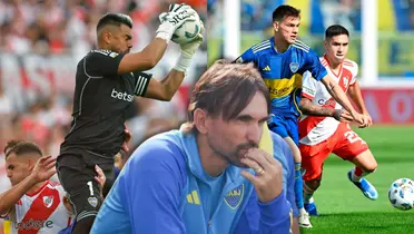 Romero, Zenón y Diego Martínez contra River.
