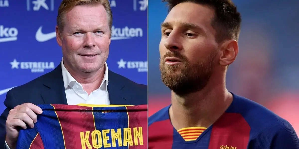 Ronald Koeman obtuvo su primera victoria oficial dirigiendo a Lionel Messi, y una foto revela su relación.