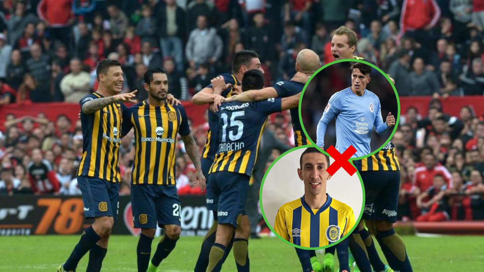Rosario Central festeja un gol durante 2024.