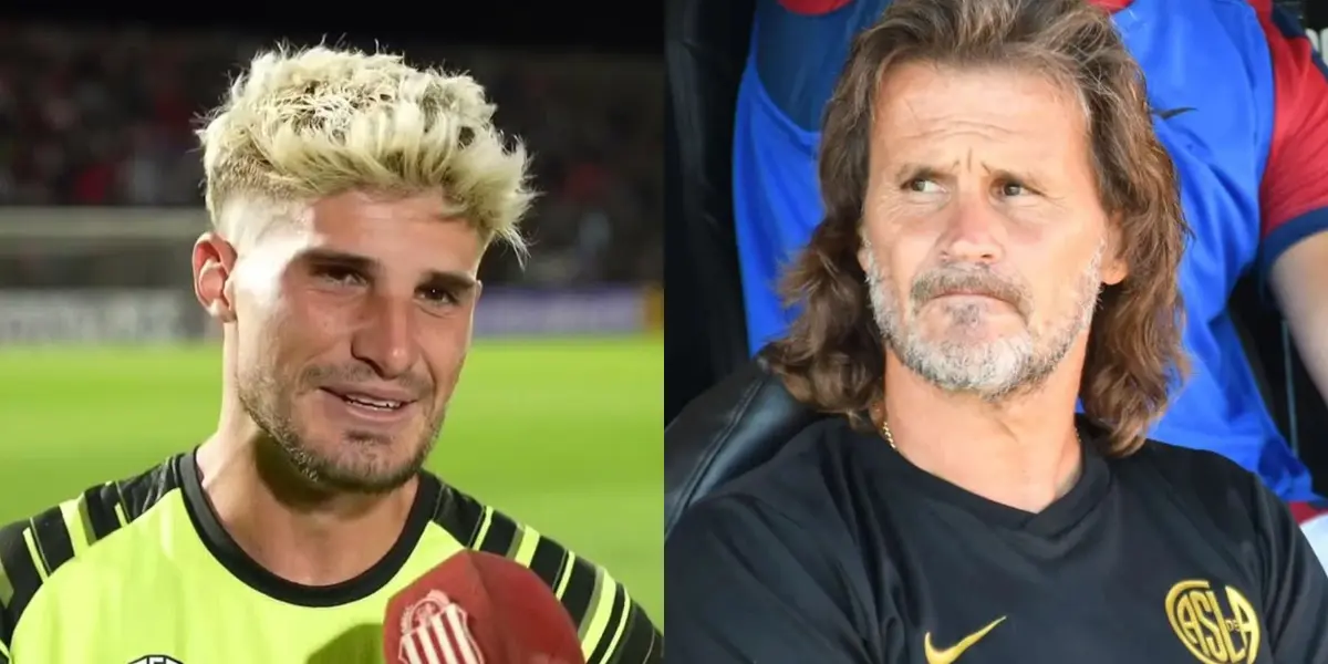 Rubén Darío Insúa en el banco de San Lorenzo