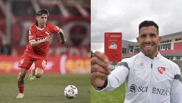 Santiago Toloza y Carlos Tevez en Independiente