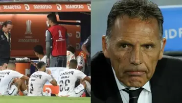 Santos en el piso escuchando a Cuca.